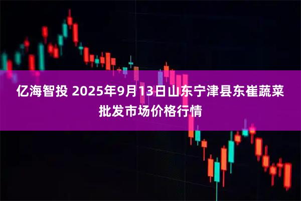 亿海智投 2025年9月13日山东宁津县东崔蔬菜批发市场价格行情
