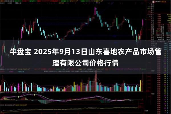 牛盘宝 2025年9月13日山东喜地农产品市场管理有限公司价格行情