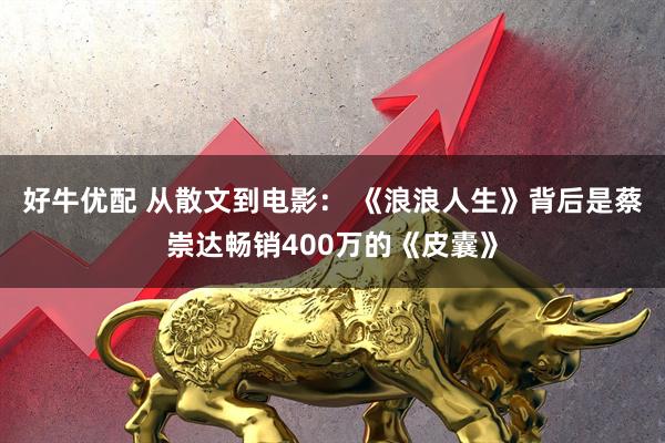 好牛优配 从散文到电影： 《浪浪人生》背后是蔡崇达畅销400万的《皮囊》