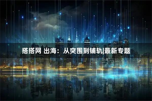 搭搭网 出海：从突围到铺轨|最新专题